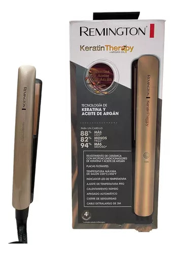 Plancha Keratina Therapy Y Argan Remingt